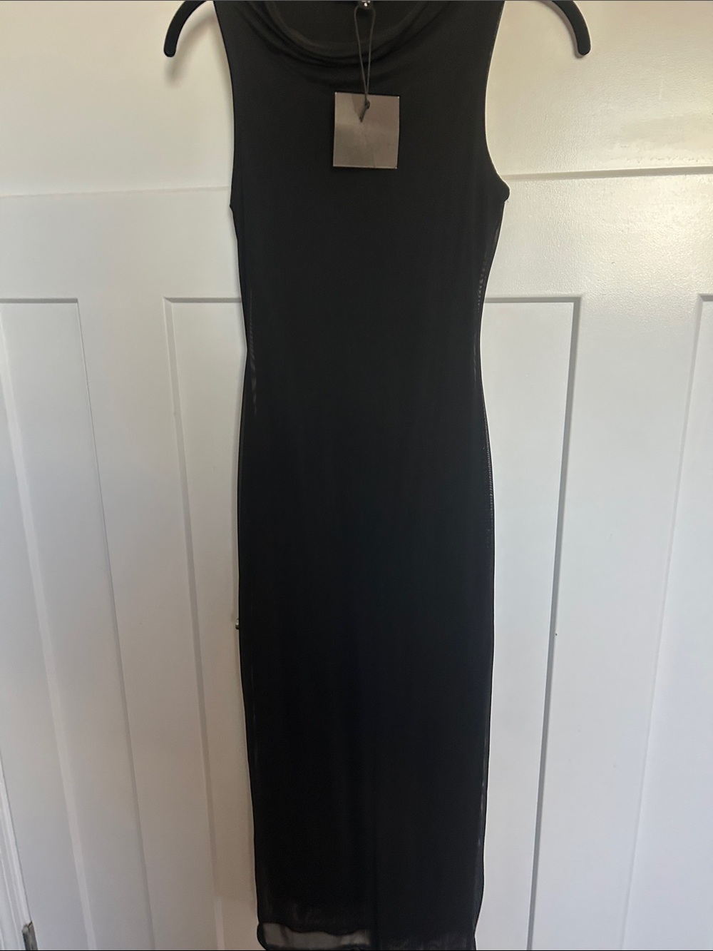 See You Monday Black Maxi Dress with Scoop Neck